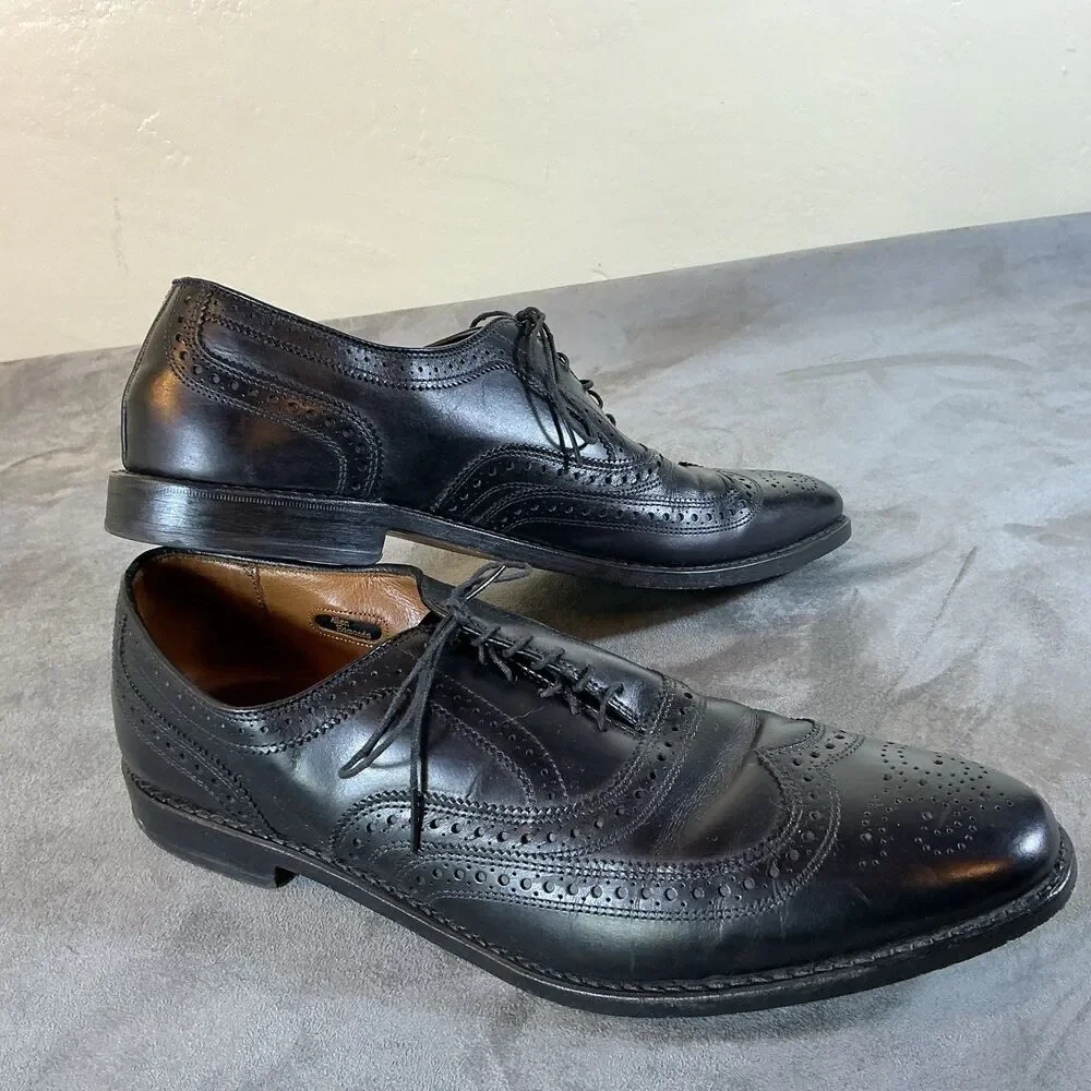 McAllister Allen Edmonds 13 2A Narrow Men’s Black Leather Dress Shoes Oxfords